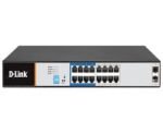 D-Link 16-port Gigabit 250m PoE+ Smart Switch with 16 PoE ports, 2 SFP ports - DGS-F1210-18PS