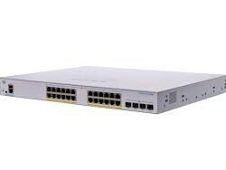 Cisco Business 350 switch with 370W power budget, 4 10 Gigabit SFP+ CBS350-24FP-4X