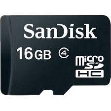 SanDisk microSDHC Card with Adapter 16GB