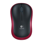 Logitech M185 Wireless Mouse – Red