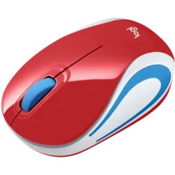 Logitech M187 Mini Wireless Mouse - Red