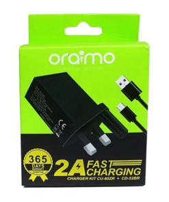 Oraimo CU-60ZR+CD-52BR Charger Kit UK 2A-black