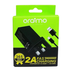 Oraimo CU-60ZR+CD-52BR Charger Kit UK 2A-black