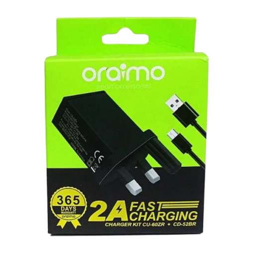 Oraimo CU-60ZR+CD-52BR Charger Kit UK 2A-black