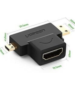 UGREEN Micro HDMI Male + Mini HDMI Male to HDMI Female Adapter – HD129