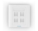 Vention 4-Port Wall Faceplate in White (86 Type), VEN-IFCW0