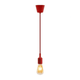 Hanging E27(Screw) Pendant Holder – Red