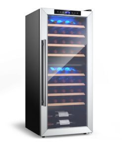 SL-60 wine cooler Freestanding wine cooler with dual zone with LED light