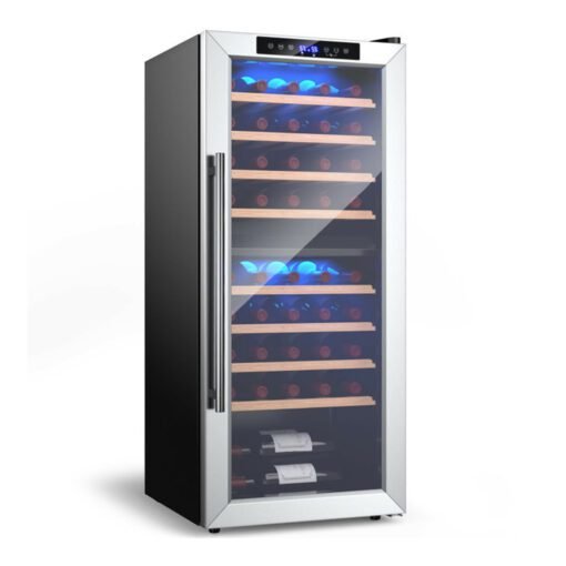 SL-60 wine cooler Freestanding wine cooler with dual zone with LED light