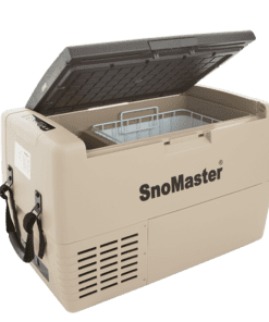 This tough fridge freezer is reliable, efficient, and perfect for your next trip. The Snomaster SMDZ-LS40D Portable Fridge Freezer is compressor-cooled and can withstand rugged terrain. Product Features SnoMaster 45L Portable Fridge/ Freezer – SMDZ-LS40D Model SMDZ-LS40D Storage Volume: 45L Temperature Range: -18º C to 10º C Dimensions: W (720 mm) X D (415 mm) X H (450 mm). Ideal for days at the beach, braai, or on a game drive. Will easily fit into the boot or on the back seat of most vehicles. Single Compartment. Digital Temperature Control. Made from injection-molded high-density polyethylene which helps to reduce weight while increasing strength and durability. Durable & Improved Handles. 2 Speed- Max & Eco Settings. 55w Secob Compressor. White Internal Fridge Light. Cyclopentane Insulation. Internal Power Supply For AC & DC. 100-240V 50/60Hz.