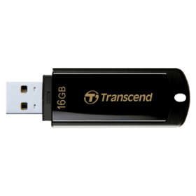 Transcend JetFlash 350 16GB USB 2.0 Type-A Black USB Flash Drive TS16GJF350