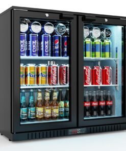 Two Glass Doors Beer Drinks Display Cooler Bar Counter Commercial Chiller KUR-1260