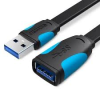 Vention USB 3.0 A Male to A Female Extension Cable 3M Black PVC Type - VEN-CBHBI