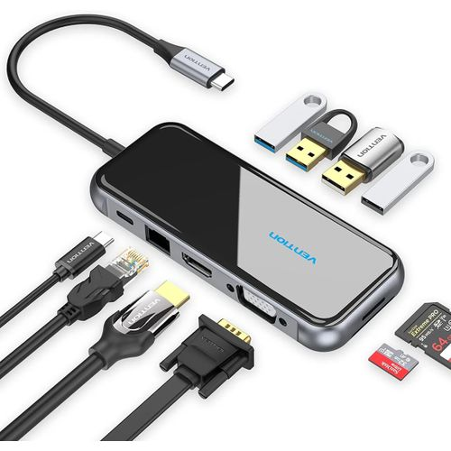 Vention USB-C Multi-Functional 10 in 1 Docking Station VEN TQWHB