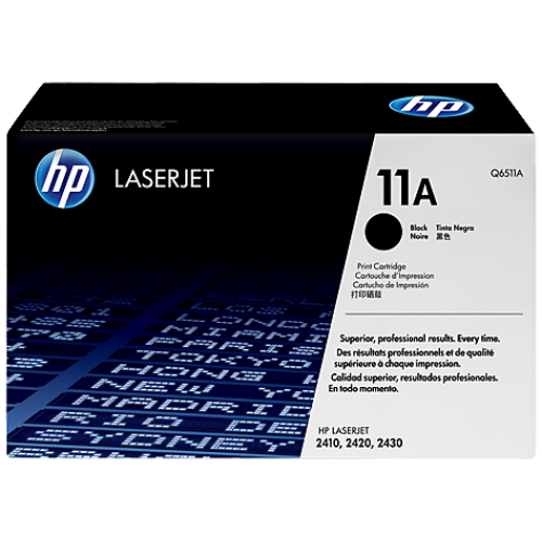 HP 11A Black Original LaserJet Toner Cartridge (Q6511A)