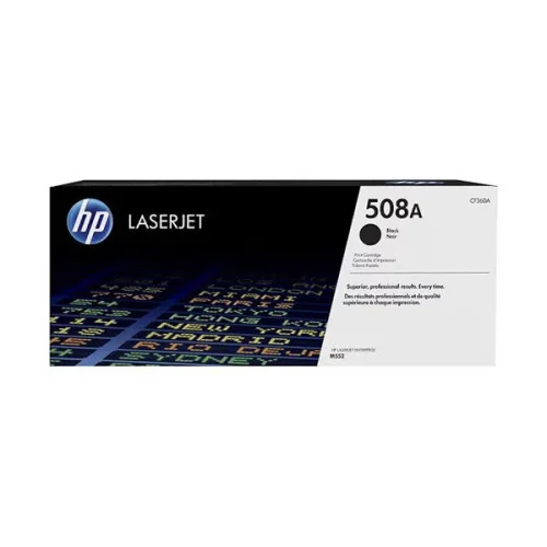 HP 508A Black Original LaserJet Toner Cartridge, CF360A