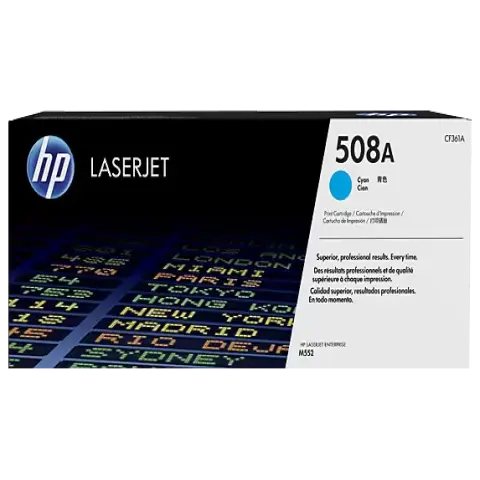 HP 508A Cyan Original LaserJet Toner Cartridge, CF361A