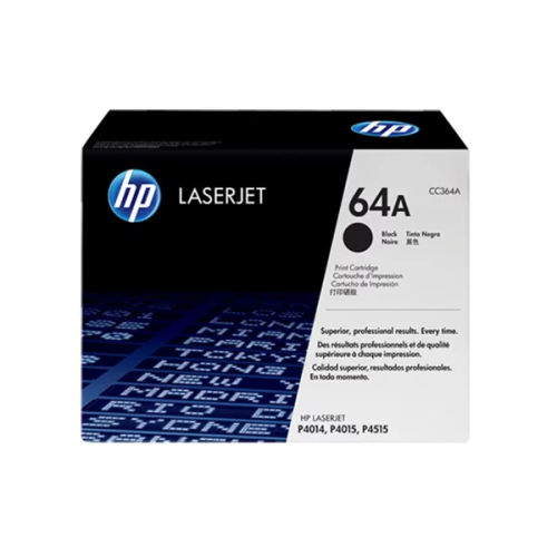 HP 64A Black Original LaserJet Toner Cartridge, CC364A