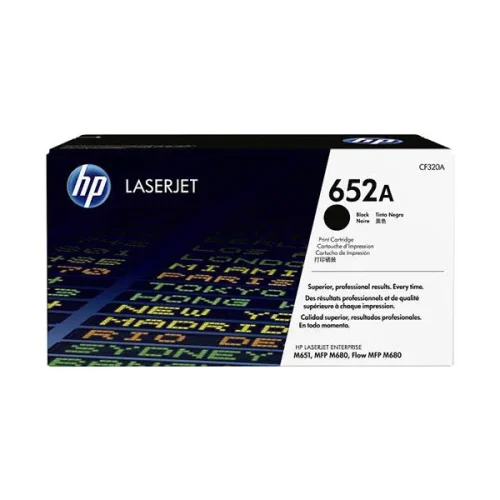 HP 652A Black Original LaserJet Toner Cartridge, CF320A