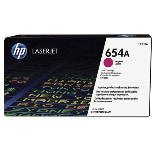 HP 654A Magenta Original LaserJet Toner Cartridge, CF333A
