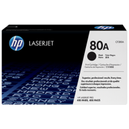 HP 80A Black Original LaserJet Toner Cartridge, CF280A