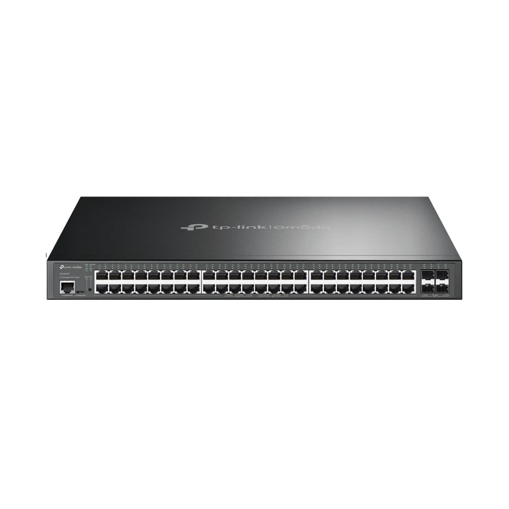 TP‑Link Omada JetStream 48‑Port Gigabit L2+ Managed Switch with 48‑Port PoE+ and 4‑Port 10GE SFP+ – TL‑SG3452XP