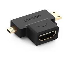 Ugreen Micro Hdmi Male + Mini Hdmi Male To Hdmi Female Adapter UG-20144