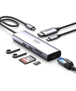 UGREEN UG-60515 7 in 1 USB C 4K60Hz HDMI Multiport Adapter with 1Gbps Ethernet, 100W PD