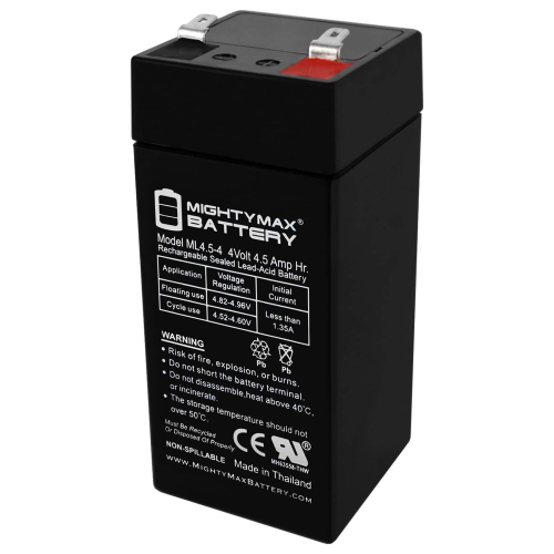 Drom Power 4V 4.5Ah Sealed Lead Acid Rechargeable Battery