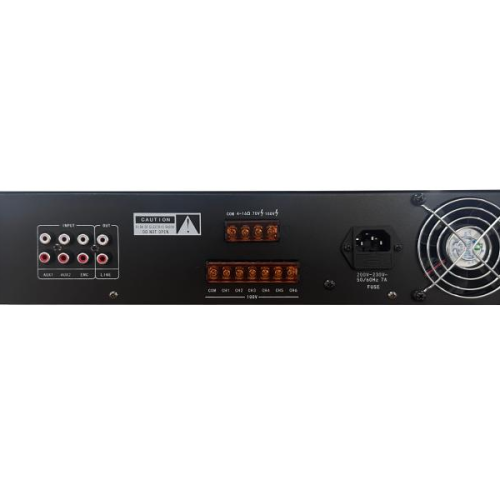 Hikvision DS-QAE0A240G1-VB6 240W 6-Zone Public Address Amplifier with Bluetooth and USB Support