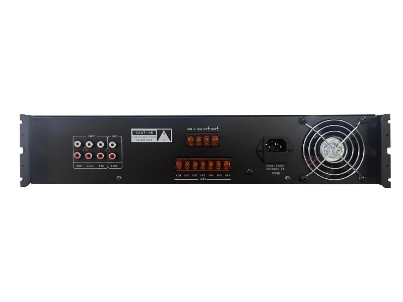 Hikvision DS-QAE0A240G1-VB6 240W 6-Zone Public Address Amplifier with Bluetooth and USB Support
