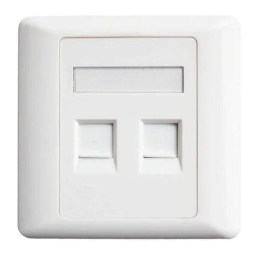 2 Port Network Face Plate