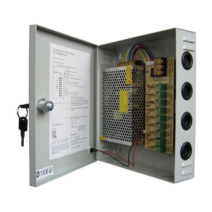 4 Channel CCTV Camera Power Supply – 12VDC – 5 Amps