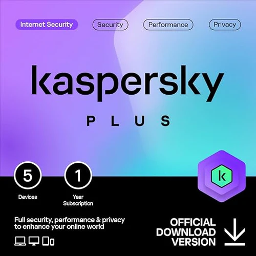 Kaspersky Plus 5 Devices - 1 Year Antivirus, VPN and Internet Security