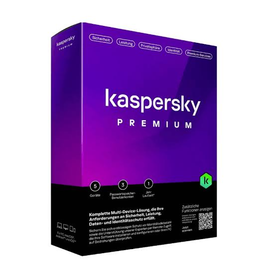Kaspersky Premium 5 Devices - 1 Year Antivirus, VPN and Total Security