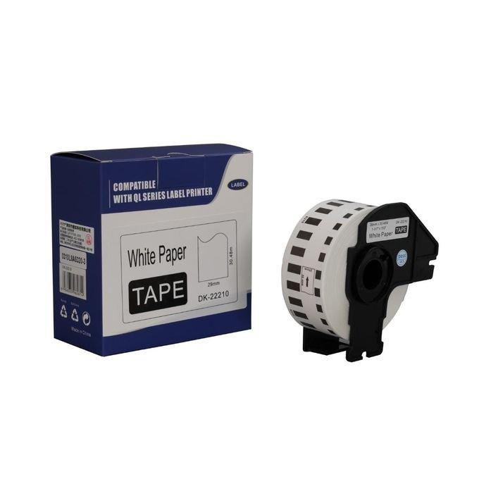 Brother Compatible DK-22205 Black on White Label Tape