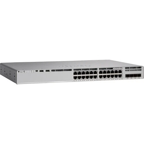 Cisco Systems Catalyst 9200L C9200L-24P-4X-E 24-Port PoE+ Switch with 4×10G Uplinks, Network Essentials