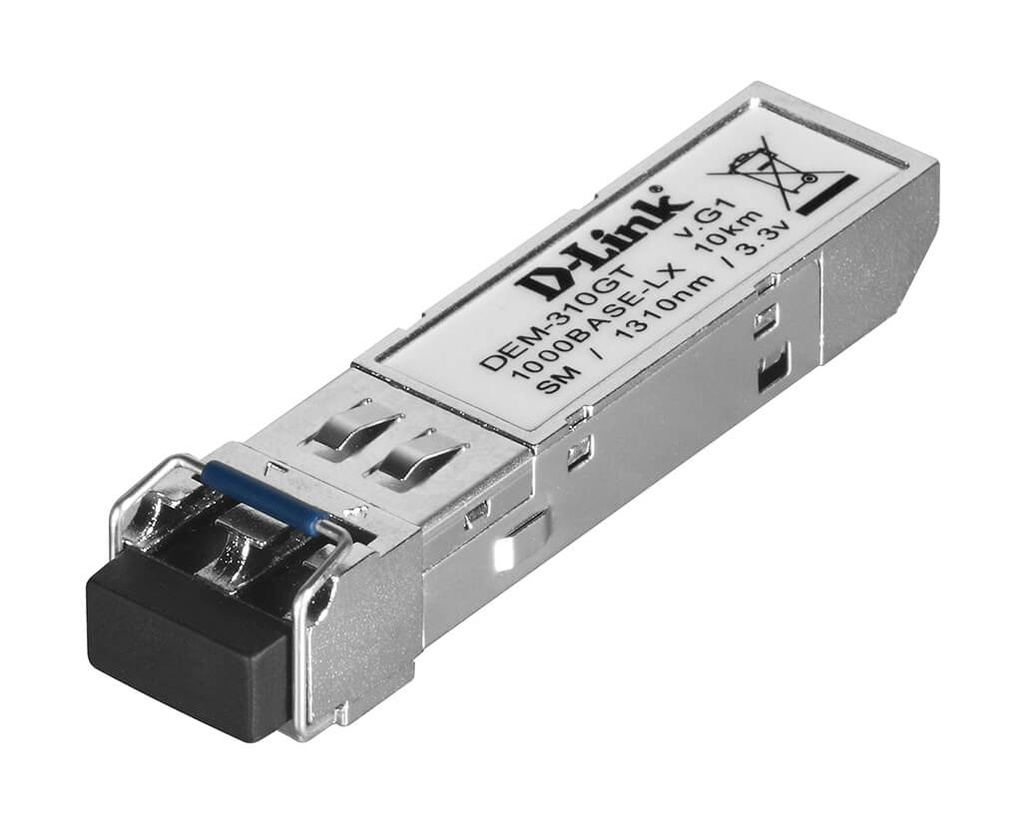 D-Link DEM‑310GT 1000BASE‑LX Single‑Mode Fiber SFP Transceiver