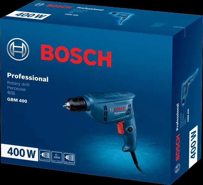 Bosch GBM 400 Professional Drill – 400 W Compact Rotary Drill for Precision Work
