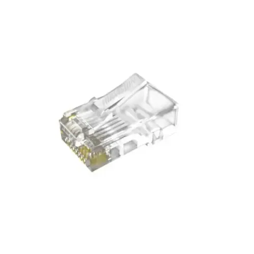 Hikvision DS-1M02 Cat6 RJ45 Connector Plug (Gold-Plated Ethernet Network Plug)