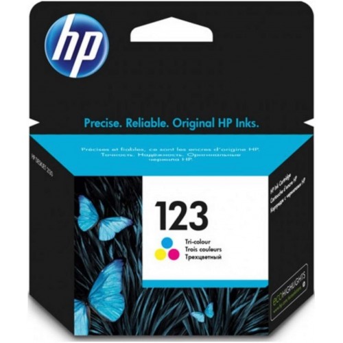 HP 123 Tri-color Original Ink Cartridge (F6V16AE)