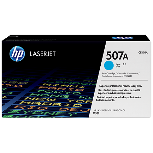 HP 507A Cyan Original LaserJet Toner Cartridge, CE401A