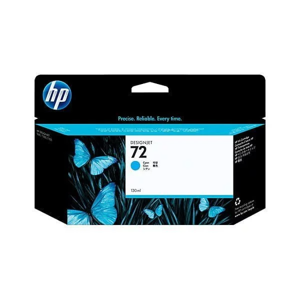 HP 72 130-ml Cyan DesignJet Ink Cartridge, C9371A