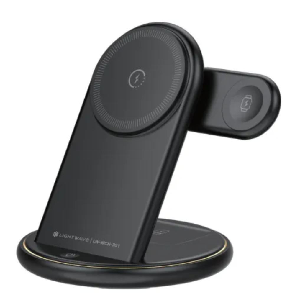 Light Wave 3-in-1 Wireless Charger (LW-WCH-301)
