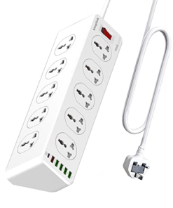 Lightwave 10-Way Extension Socket 2m with 6 USB Fast Charging Ports & Surge Protection 2500W