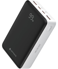 Lightwave 10000mAh Magnetic Mobile Power Bank with Fast Charging and Built-in Cables