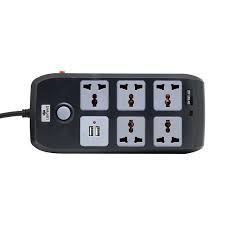 LightWave EXT 54U Power Extension 5 Ports AC with 4 USB Ports Universal Socket Outlets 2 Metres