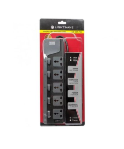 Lightwave Extension Socket – 3 Metres, 5 Way (Surge & Thunder Protection)