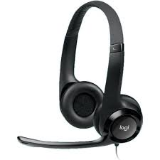 Logitech H390 USB‑A Headset with Noise Cancelling Mic – Black