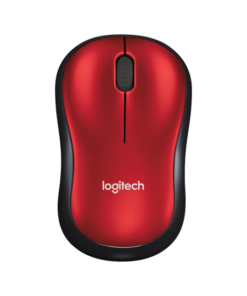 Logitech M185 Wireless Mouse – Red
